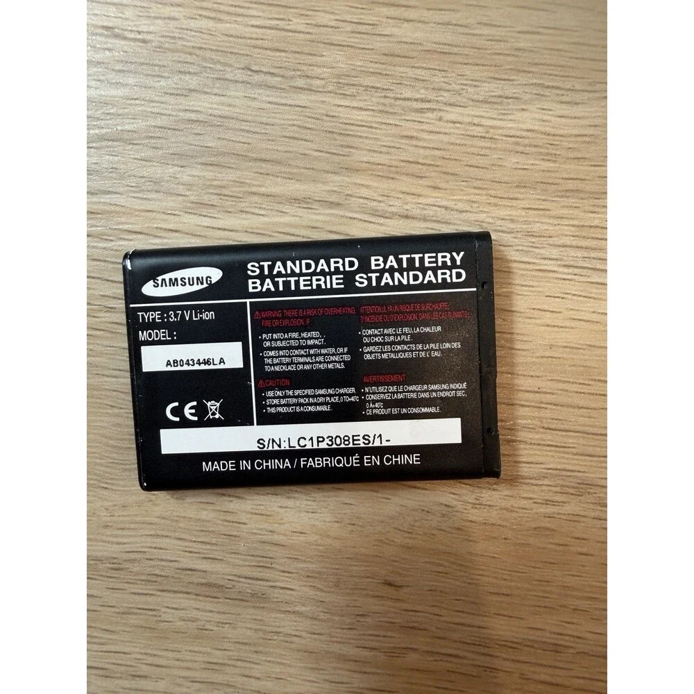 SAMSUNG AB043446LA OEM BATTERY FOR SAMSUNG A117-A237-T109 EXCELLENT CONDITION